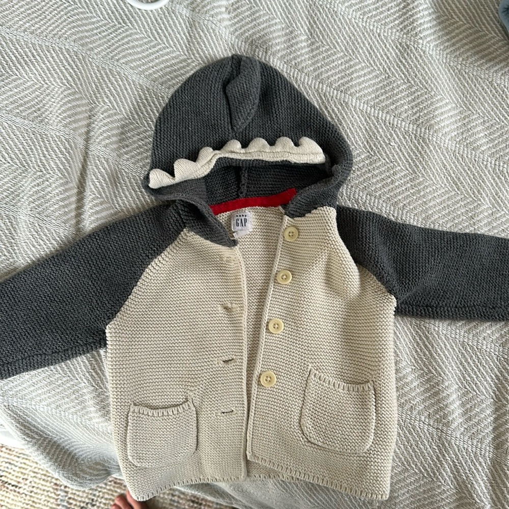 Baby gap knit shark jacket. 12-18 months